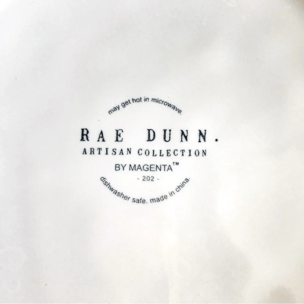 RAE DUNN More Please White Ceramic Pet Bowl 6”